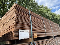 Ca. 90x massaranduba damwand- / paardenbox profiel, 28x200mm, lengte 300cm - afbeelding 4 van  4