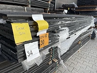 Ca. 90x zweeds rabat zwart gecoat, 16x195mm, lengte 300cm - afbeelding 1 van  3