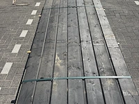 Ca. 93x blokhutprofiel vuren - zwart gespoten - afbeelding 1 van  3