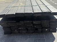 Ca. 93x blokhutprofiel vuren - zwart gespoten - afbeelding 2 van  3