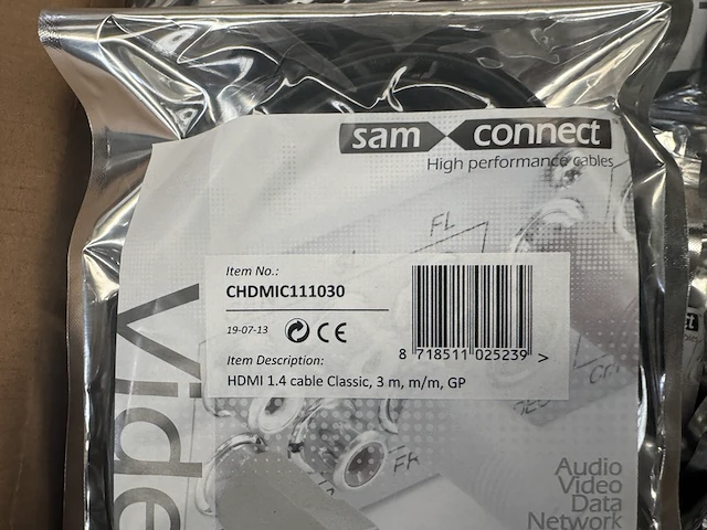 Ca. 93x hdmi 1.4 classic series kabel 3 meter, sam creative - afbeelding 3 van  3