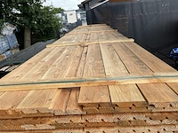 Ca. 95x douglas dubbele rhombus profiel, 25x140mm, lengte 500cm - afbeelding 1 van  3