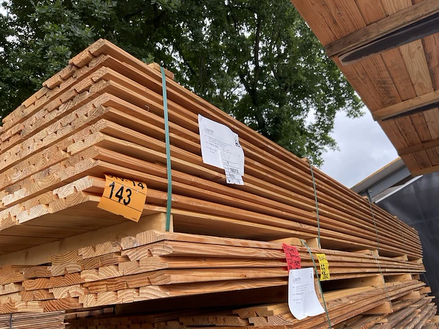 Ca. 95x douglas dubbele rhombus profiel, 25x140mm, lengte 500cm - afbeelding 2 van  3