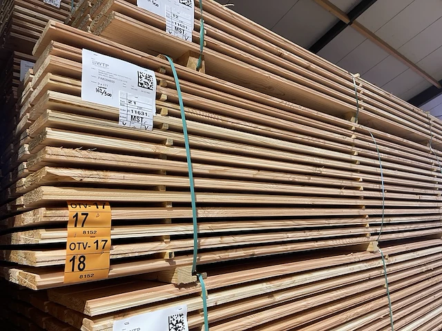 Ca. 96x douglas zweeds rabat, 21x190mm, lengte 500cm - afbeelding 4 van  4