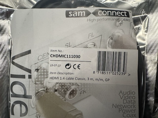 Ca. 98x hdmi 1.4 classic series kabel 3 meter, sam creative - afbeelding 3 van  3
