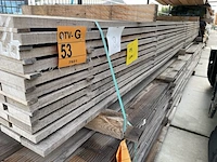 Ca. 99x guyana teak beschoeiingsplanken, 20x100mm, lengte 400cm - afbeelding 2 van  3