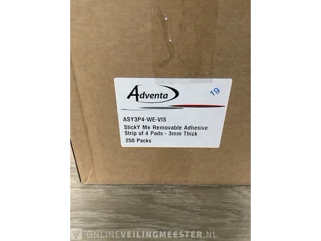 Ca.1000x ophangstickers adventa, wit, 2023 - afbeelding 2 van  4