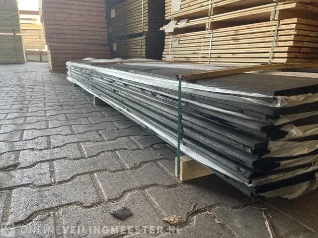 Ca.100x douglas zweeds rabat zwart , 23x180mm, lengte 500cm - afbeelding 3 van  4