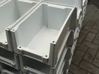 Ca.100x magazijnbakken, grijs / chroom - afbeelding 2 van  4