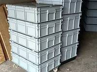 Ca.11x bakken met deksel en dolly engels, grijs / chroom - afbeelding 4 van  4