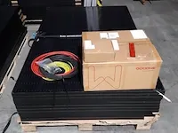 Ca.12x zonnepanelen longi solar, 400wp incl. 5000 dns 1 fase omvormer met wifi stick 15 meter bekabeling met stekkers, zwart, new old stock - afbeelding 2 van  2