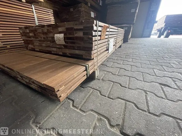 Ca,141x ipé hardhouten planken geschaafd , 21x70mm, lengte 104/155cm, 39/215cm - afbeelding 2 van  3