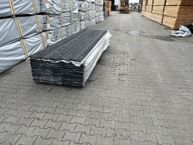 Ca.150x zweeds rabat planken zwart gecoat, 16x195mm, lengte 480cm - afbeelding 2 van  3