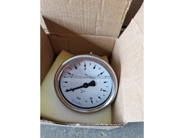 Ca.16x druk meters bourdon, mex3, grijs / chroom - afbeelding 1 van  4