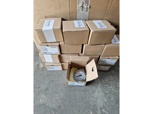 Ca.16x druk meters bourdon, mex3, grijs / chroom - afbeelding 2 van  4