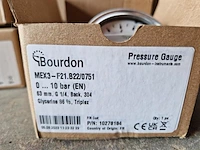 Ca.16x druk meters bourdon, mex3, grijs / chroom - afbeelding 3 van  4