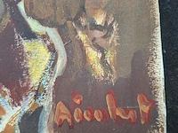 Ca.16x schilderijen kist vol, 16 kunstwerken, 20e eeuw - afbeelding 5 van  19