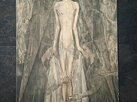 Ca.16x schilderijen kist vol, 16 kunstwerken, 20e eeuw - afbeelding 7 van  19