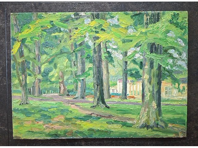 Ca.16x schilderijen kist vol, 16 kunstwerken, 20e eeuw - afbeelding 8 van  19