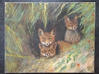 Ca.16x schilderijen kist vol, 16 kunstwerken, 20e eeuw - afbeelding 9 van  19