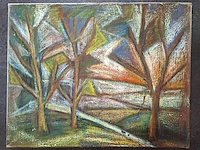 Ca.16x schilderijen kist vol, 16 kunstwerken, 20e eeuw - afbeelding 10 van  19