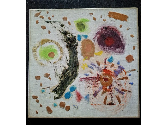 Ca.16x schilderijen kist vol, 16 kunstwerken, 20e eeuw - afbeelding 11 van  19