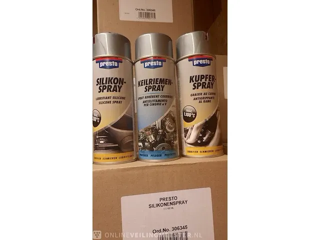 Ca.182x partij onderhouds spuitbussen 400 ml presto - afbeelding 1 van  2