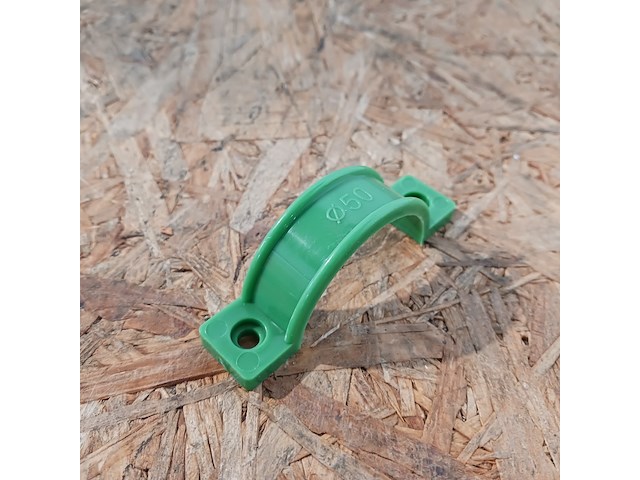 Ca.200x leidingzadels kunstof 50 mm ifan, groen, 2025 - afbeelding 2 van  6