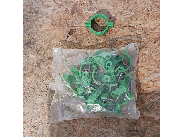 Ca.200x leidingzadels kunstof 50 mm ifan, groen, 2025 - afbeelding 4 van  6