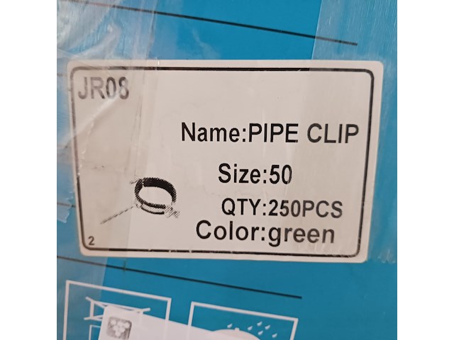 Ca.200x leidingzadels kunstof 50 mm ifan, groen, 2025 - afbeelding 6 van  6