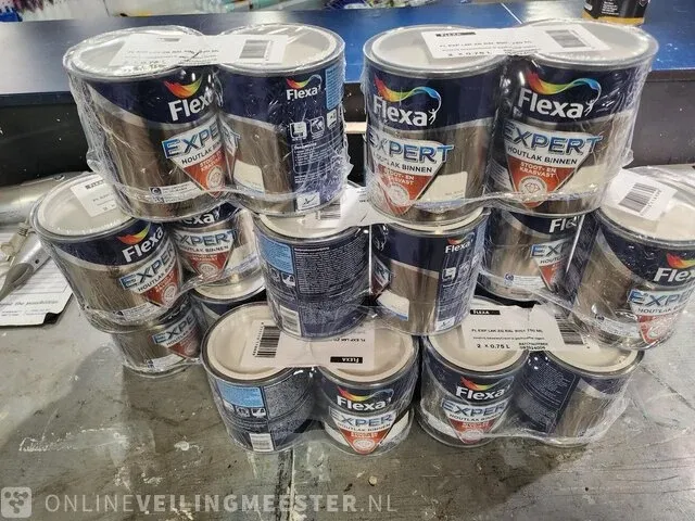 Ca.20x flexa expert houtlak zijdeglans flexa, ral 9001 - afbeelding 2 van  5