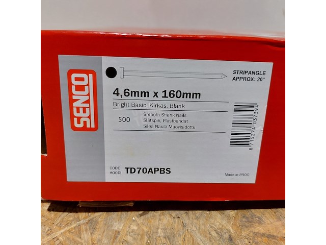 Ca.21x doos a 500 stuks stripspijker senco, 4.6 mm x 160 mm - afbeelding 4 van  4