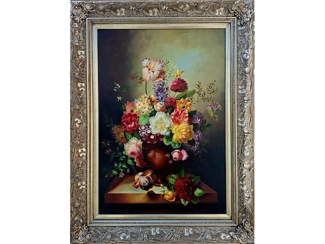 Ca.24x verzameling bloemen, 24 schilderijen, 20e eeuw - afbeelding 2 van  6