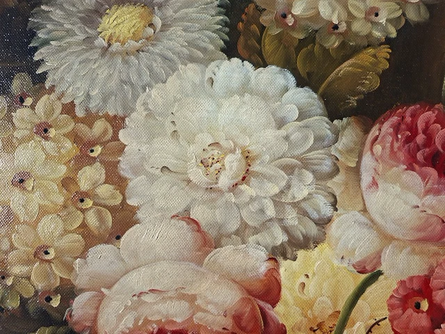 Ca.24x verzameling bloemen, 24 schilderijen, 20e eeuw - afbeelding 6 van  6