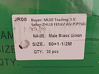 Ca.30x messing 3 deligekoppeling 50mm ppr x 1 1/2 buitendraad ifan, 2025 - afbeelding 5 van  5