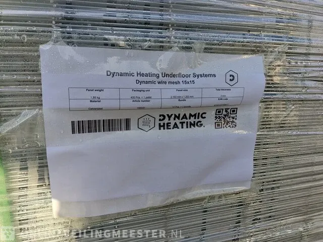 Ca.400x draadstaalmat gegalvaniseerd dynamic heating, underfloor systems - afbeelding 3 van  5