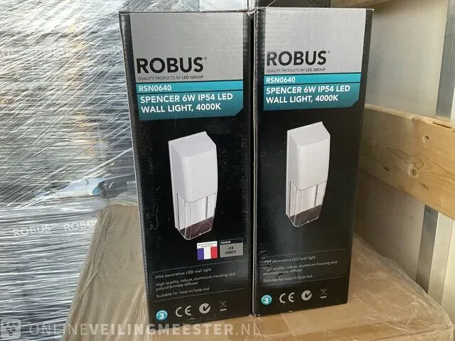 Ca.472x robus spencer 6w ip54 led wall light, 4000k - afbeelding 2 van  3