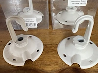 Ca.475x aluminium plafond haken, no 97057/30, wit, nieuw - afbeelding 3 van  10