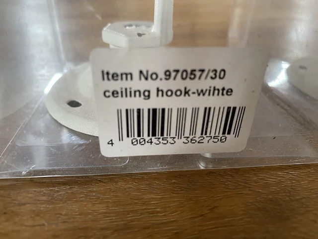 Ca.475x aluminium plafond haken, no 97057/30, wit, nieuw - afbeelding 6 van  10