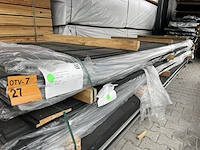 Ca.50x grenen zweeds rabat zwart gecoat, 16x195mm, lengte 480cm - afbeelding 2 van  3
