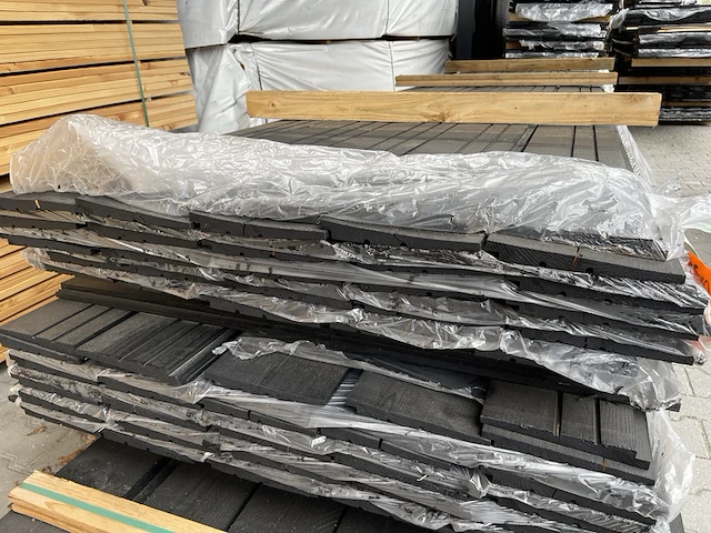 Ca.50x grenen zweeds rabat zwart gecoat, 16x195mm, lengte 480cm - afbeelding 3 van  3