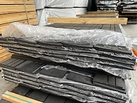 Ca.50x grenen zweeds rabat zwart gecoat, 16x195mm, lengte 480cm - afbeelding 3 van  3