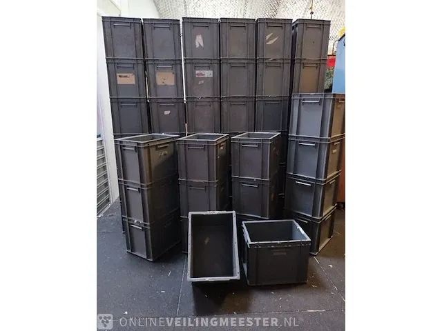 Ca.50x opslagbakken, grijs / chroom - afbeelding 1 van  5