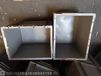 Ca.50x opslagbakken, grijs / chroom - afbeelding 2 van  5