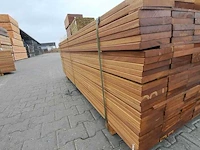 Ca.55x guyana teak hardhouten planken geschaafd 21x140mm, lengte 185cm, basralocus - afbeelding 3 van  3