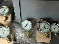 Ca.70x rvs manometers, messing aansluitingen, diverse formaten en meetbereiken manfred junnemann, diversen, rvs-messing - afbeelding 5 van  6