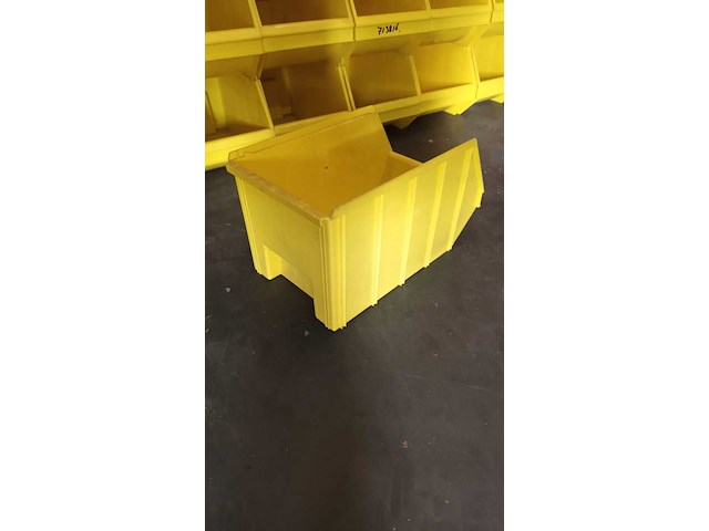 Ca.75x magazijnbakken met grijp opening overtoom, geel - afbeelding 2 van  8
