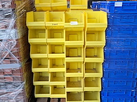 Ca.75x magazijnbakken met grijp opening overtoom, geel - afbeelding 4 van  8