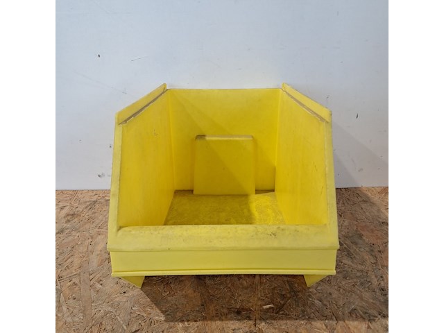 Ca.75x magazijnbakken met grijp opening overtoom, geel - afbeelding 6 van  8
