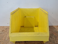 Ca.75x magazijnbakken met grijp opening overtoom, geel - afbeelding 6 van  8